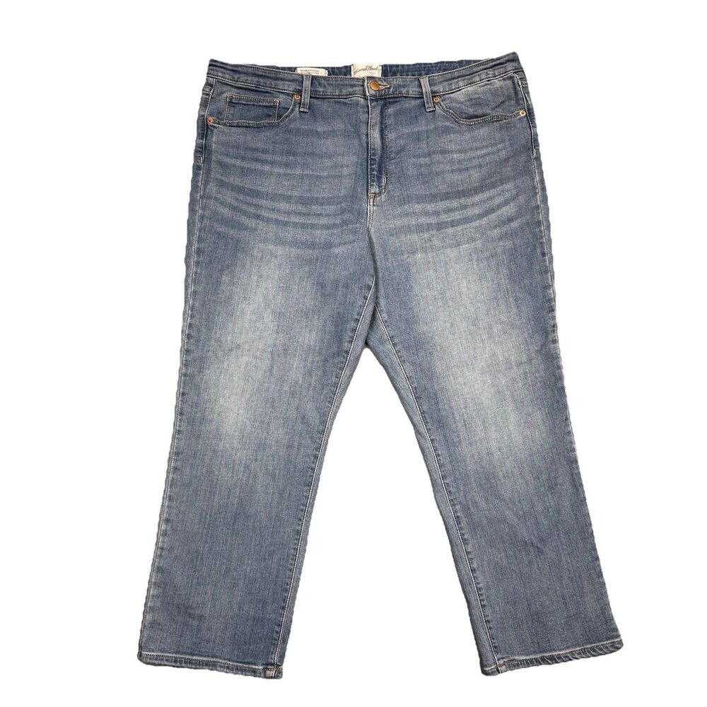 Universal Thread High Rise Jeans Womens Plus 18 S Slim Straight Measures 39 x 25